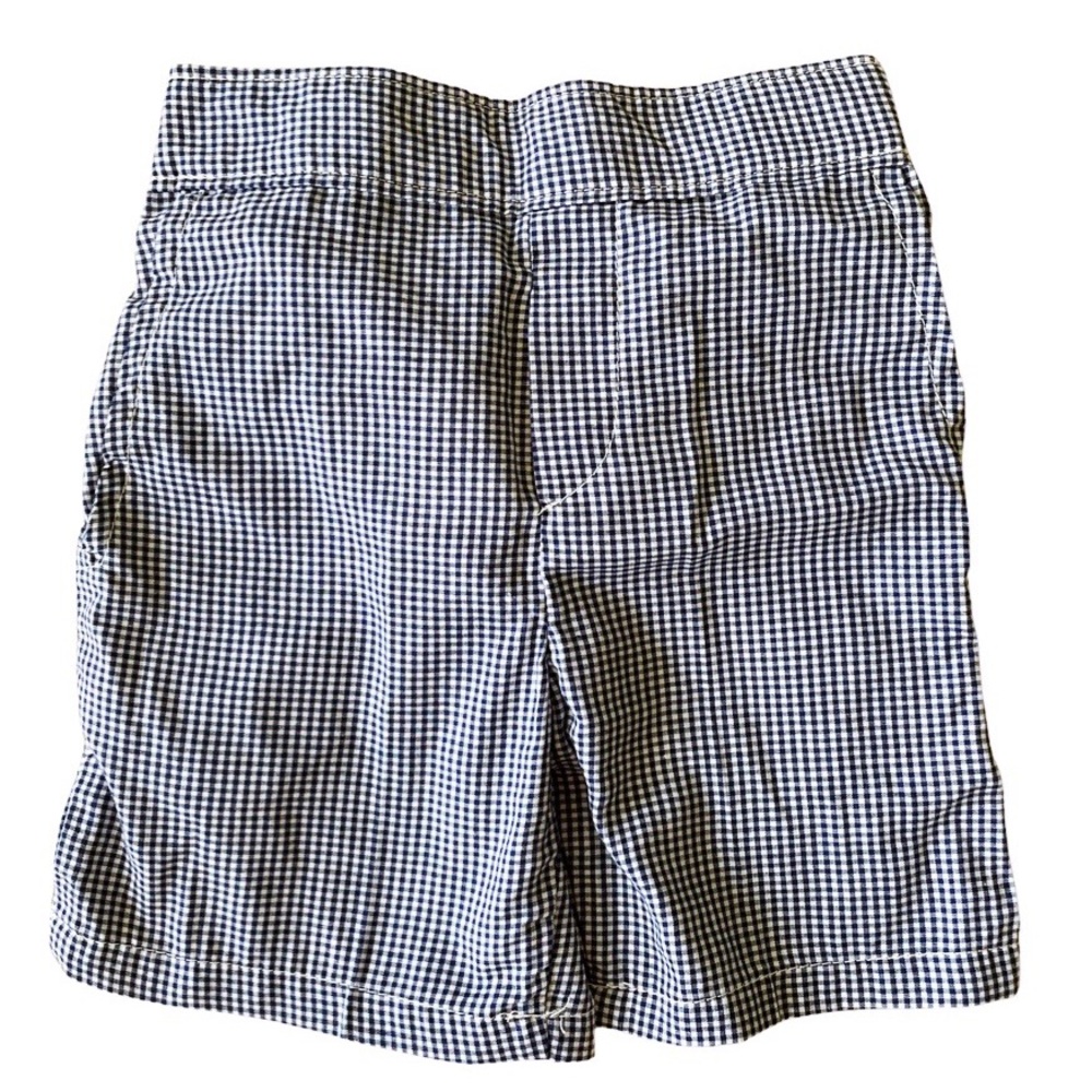 Toddler Boy Navy/White Gingham Shorts